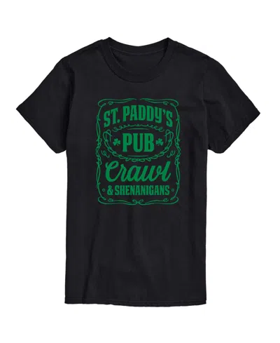 Airwaves Men's Instant Message St. Paddy's Pub Crawl Short-sleeve Graphic T-shirt In Black