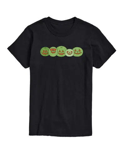 Airwaves Men's Instant Message Watermelon Jackolantern Faces Graphic T-shirt In Black