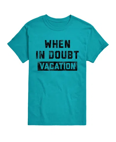 Airwaves Men's Instant Message When In Doubt Vacation Graphic T-shirt In Tahiti Blue