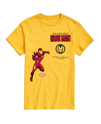 Airwaves Men's Iron Man Invincible Short-sleeve Graphic T-shirt In Yellow