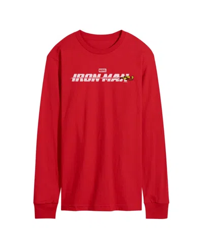 Airwaves Men's Iron Man Logo Long-sleeve Graphic T-shirt In Red