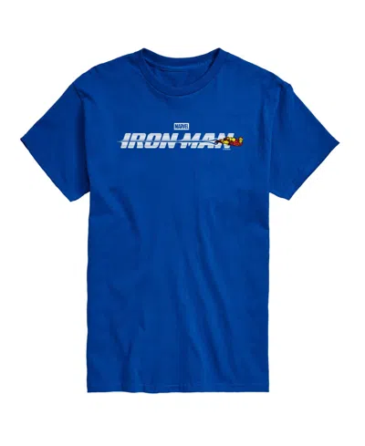Airwaves Men's Iron Man Logo Short-sleeve Graphic T-shirt In Blue