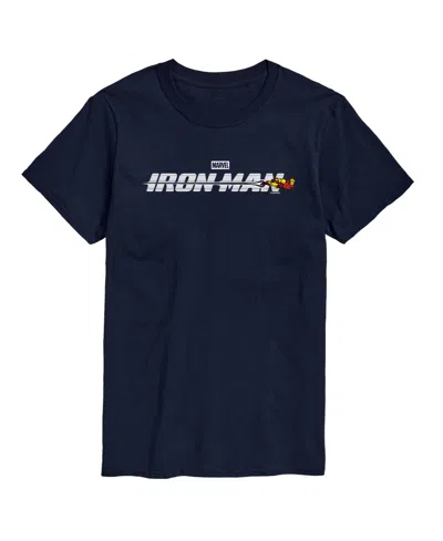Airwaves Men's Iron Man Logo Short-sleeve Graphic T-shirt In Blue