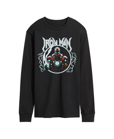 Airwaves Men's Iron Man Long Sleeve T-shirt In Black