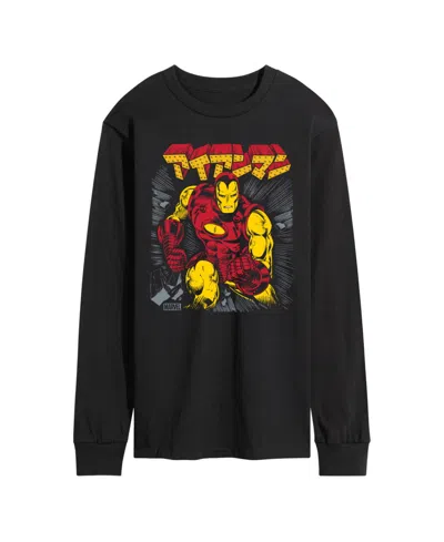 Airwaves Men's Iron Man Long Sleeve T-shirt In Black