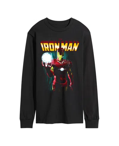 Airwaves Men's Iron Man Long Sleeve T-shirt In Black