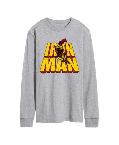 Airwaves Men's Iron Man Long Sleeve T-shirt In Gray