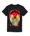 Airwaves Men's Iron Man Oversized Face Short Sleeve T-shirt In Black