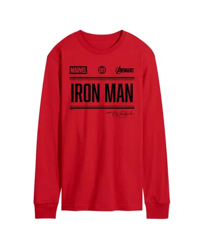 Airwaves Men's Iron Man Sporty Long-sleeve Graphic T-shirt In Red