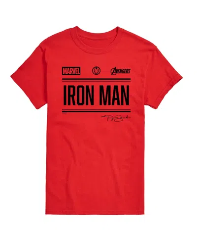 Airwaves Men's Iron Man Sporty Men's Short Sleeve Graphic T-shirt In Red
