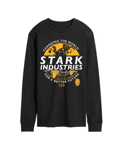 Airwaves Men's Iron Man Stark Industries Long Sleeve T-shirt In Black