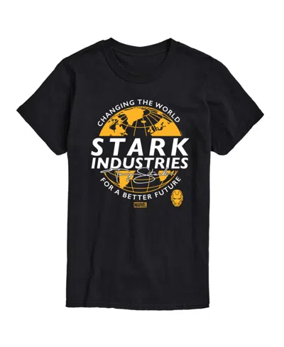 Airwaves Men's Iron Man Stark Industries Short Sleeve T-shirt In Black