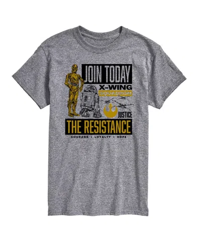 Airwaves Men's Join The Resistence Short-sleeve Graphic T-shirt In Gray