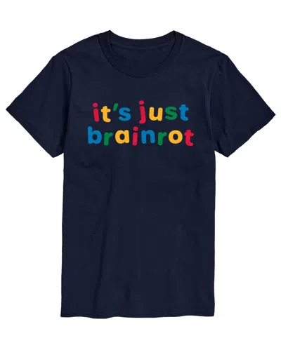 Airwaves Men's Just Brainrot Short-sleeve Graphic T-shirt In Navy