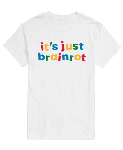 Airwaves Men's Just Brainrot Short-sleeve Graphic T-shirt In White
