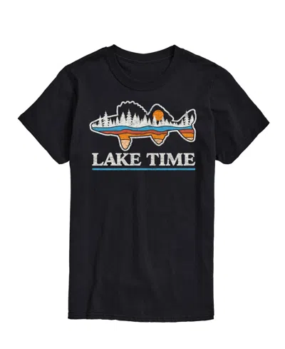 Airwaves Men's Lake Time Short Sleeve T-shirt In Black