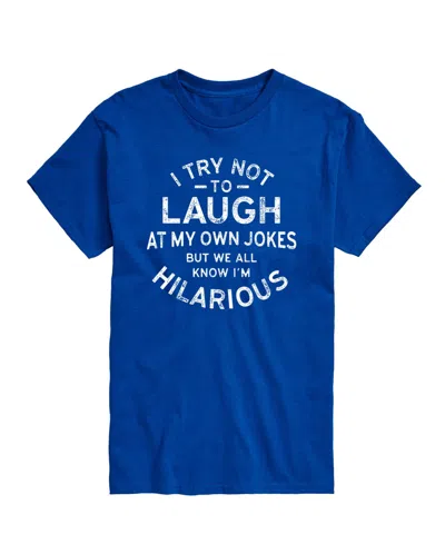 Airwaves Men's Laugh At My Own Jokes Short Sleeve T-shirt In Blue