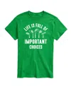 Airwaves Men's Life Is Full Of Important Choices Golf Short Sleeve T-shirt In Green