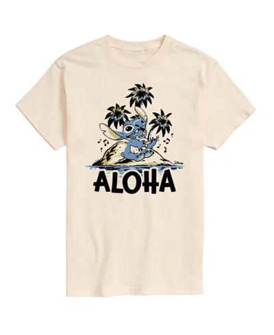 Airwaves Men's Lilo And Stitch Aloha Island Graphic T-shirt In Cream