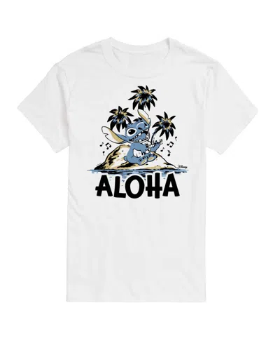 Airwaves Men's Lilo And Stitch Aloha Island Graphic T-shirt In White