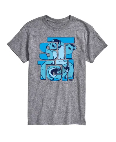 Airwaves Men's Lilo & Stitch Handstand Graphic T-shirt In Athletic Heather