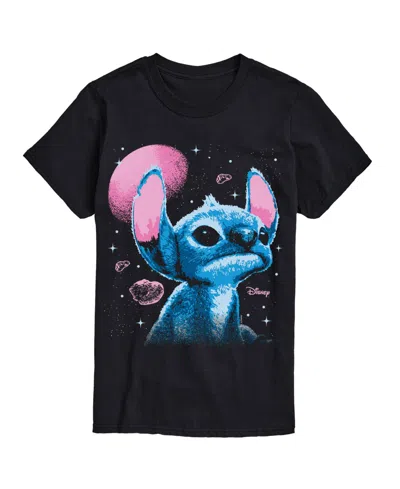 Airwaves Men's Lilo And Stitch Live Action Stitch Space Short Sleeve T-shirt In Black