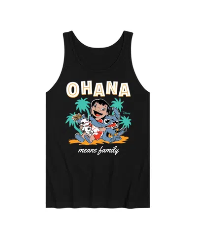 Airwaves Men's Lilo And Stitch Ohana Means Family Graphic Tank Top In Black