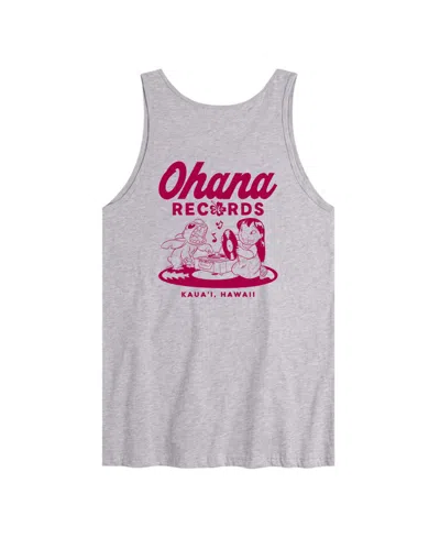 Airwaves Men's Lilo & Stitch Ohana Records Graphic Tank Top In Athletic Heather