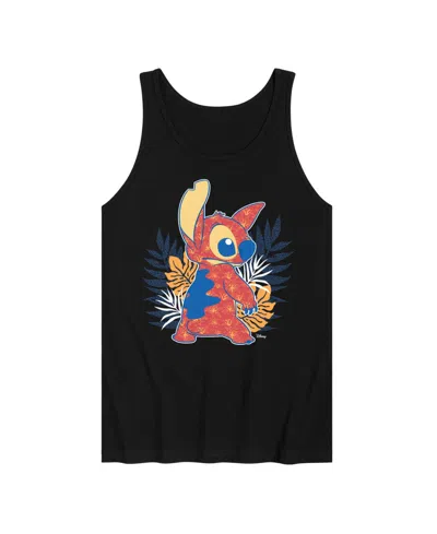 Airwaves Men's Lilo And Stitch Pattern Fills Graphic Tank Top In Black