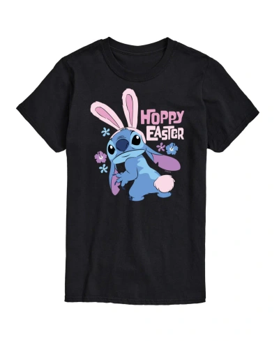 Airwaves Men's Lilo And Stitch Short Sleeve T-shirts In Black