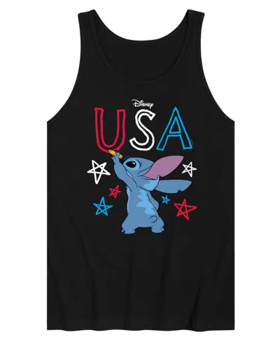Airwaves Men's Lilo Usa Stitch Drawing Sleeveless Graphic Tank T-shirts In Black