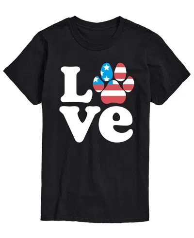 Airwaves Men's Love America Paw Short-sleeve Graphic T-shirts In Black