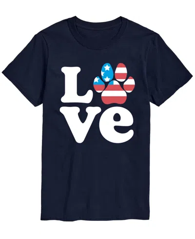 Airwaves Men's Love America Paw Short-sleeve Graphic T-shirts In Blue