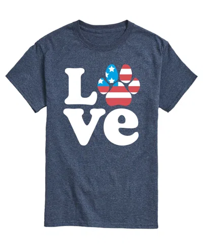 Airwaves Men's Love America Paw Short-sleeve Graphic T-shirts In Blue