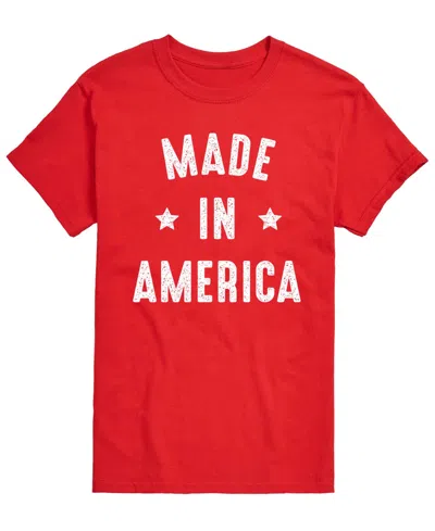 Airwaves Men's Made In America Short-sleeve Graphic T-shirts In Red
