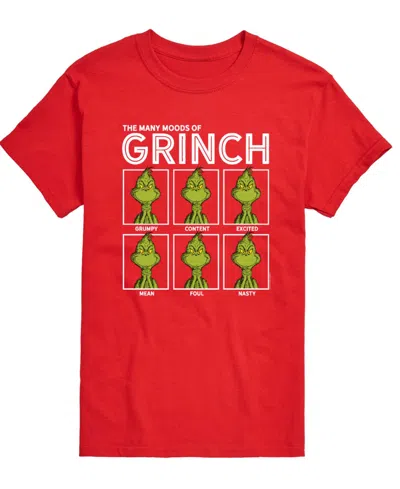Airwaves Men's Many Moods Of Grinch Graphic Print T-shirt In Red