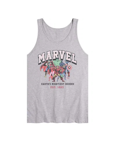 Airwaves Men's Marvel Collegiate Faded Graphic Tank Top In Athletic Heather