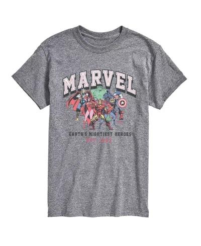 Airwaves Men's Marvel Collegiate Faded Graphic T-shirt In Athletic Heather