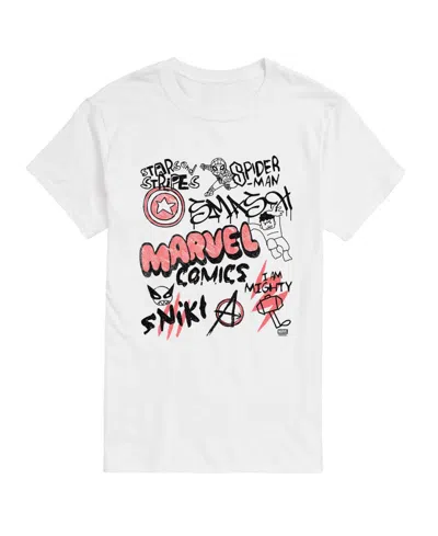 Airwaves Men's Marvel Super Hero Doodles Graphic T-shirt In White
