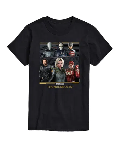 Airwaves Men's Marvel Thunderbolts Character Group Short Sleeve T-shirt In Black
