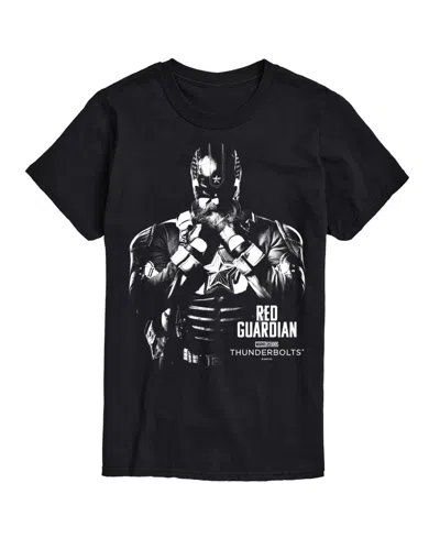 Airwaves Men's Marvel Thunderbolts Red Guardian Short Sleeve T-shirt In Black