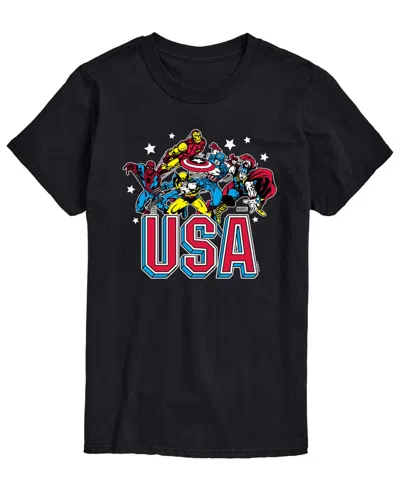 Airwaves Men's Marvel Usa Short-sleeve Graphic T-shirt In Black