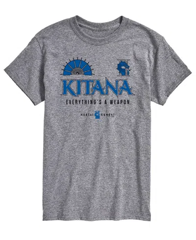 Airwaves Men's Mortal Kombat Kitana Graphic T-shirt In Athletic Heather