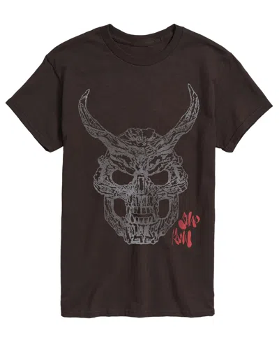Airwaves Men's Mortal Kombat Shao Kahn Vintage Faded Graphic T-shirt In Dark Brown