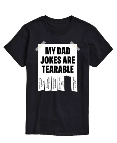 Airwaves Men's My Dad Jokes Are Tearable Short Sleeve T-shirt In Black