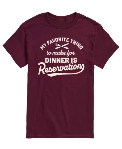 Airwaves Men's My Favorite Thing Reservations Short-sleeve Graphic T-shirt In Maroon