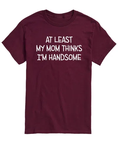 Airwaves Men's My Mom Thinks Im Handsome Short-sleeve Graphic T-shirt In Maroon