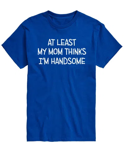 Airwaves Men's My Mom Thinks Im Handsome Short-sleeve Graphic T-shirt In Royal Blue