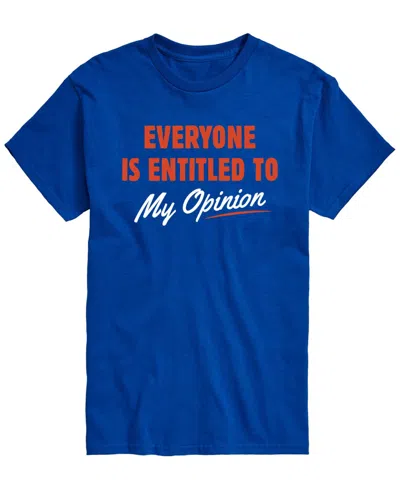 Airwaves Men's My Opinion Short-sleeve Graphic T-shirt In Royal Blue