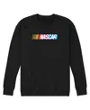 Airwaves Men's Nascar Logo Long Sleeve Fleece T-shirt In Black